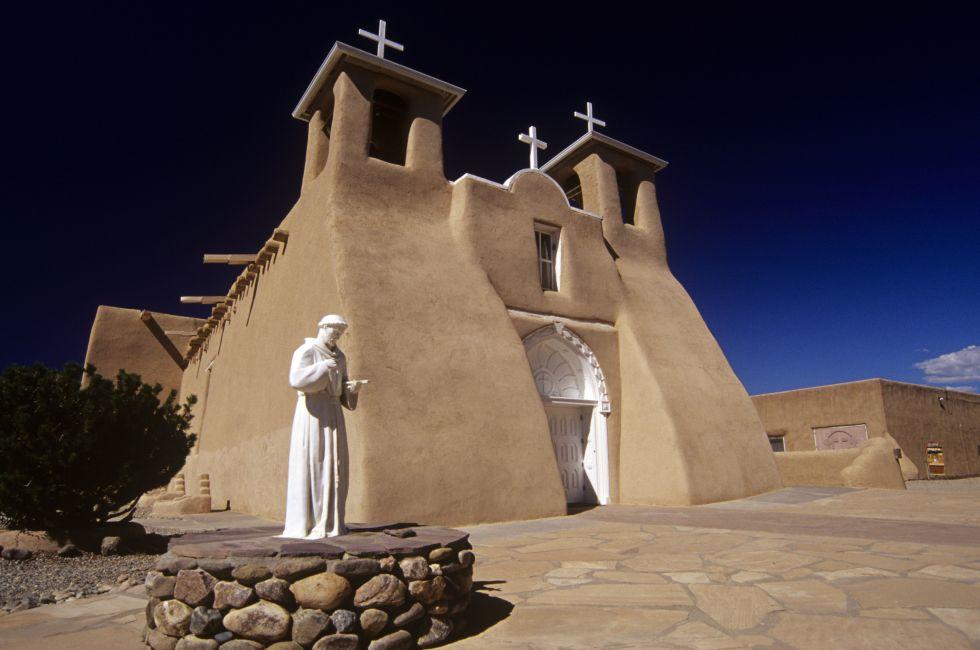 Entry to St. Francis de Asis Mission in Ranchos de taos, New Mexico;