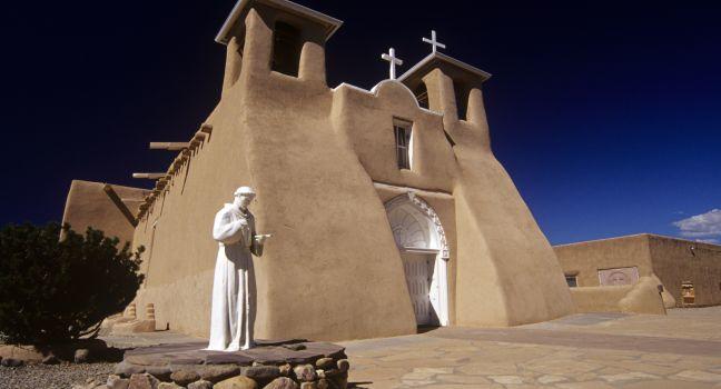 Entry to St. Francis de Asis Mission in Ranchos de taos, New Mexico;