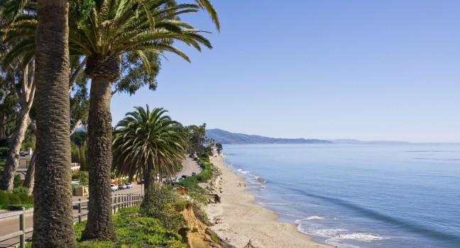 Butterfly beach along Channel Drive in Santa Barbara, California.