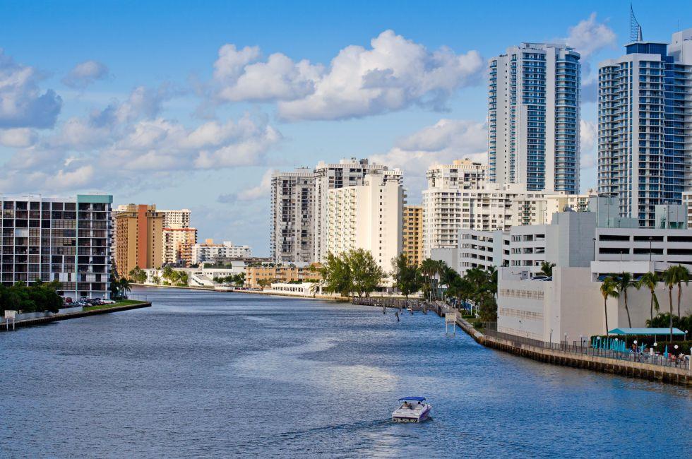 Hollywood Beach Skyline, Florida; 