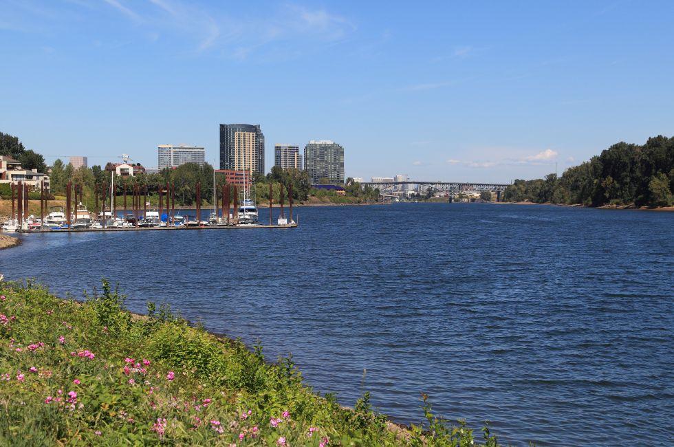 City of Portland - View of Southwest Portland as seen from along the Willamette River.