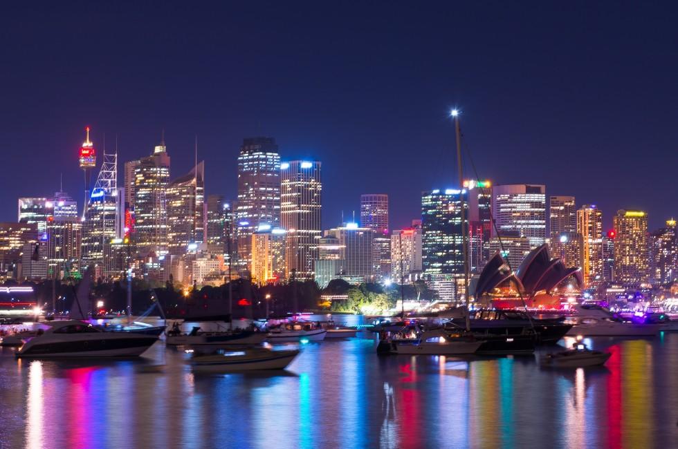 Sydney Harbor on new year eve