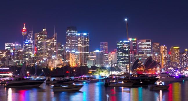Sydney Harbor on new year eve