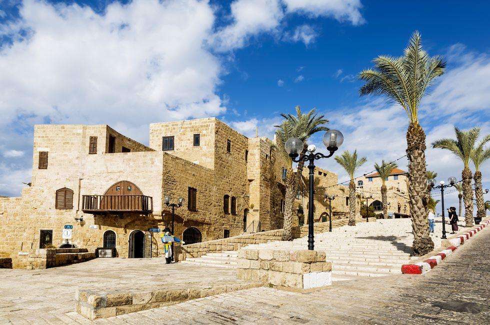 The old street Kikar Kedumim of Jaffa (Jaffa is a part of Tel Aviv), Israel
