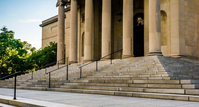 Steps to the Museum of Art in Baltimore, Maryland.