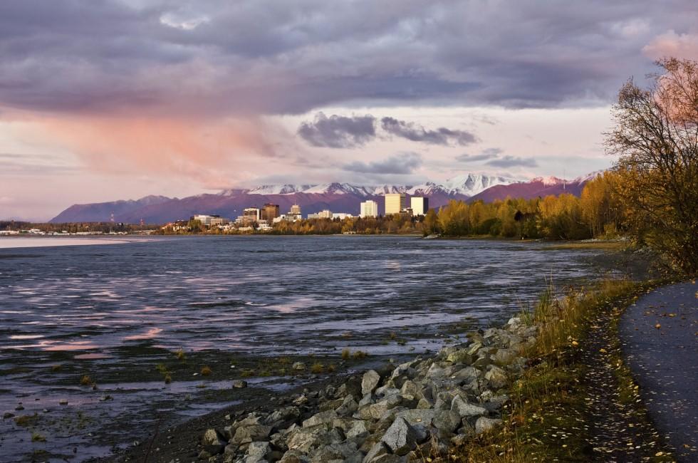 Sunset over Anchorage 
