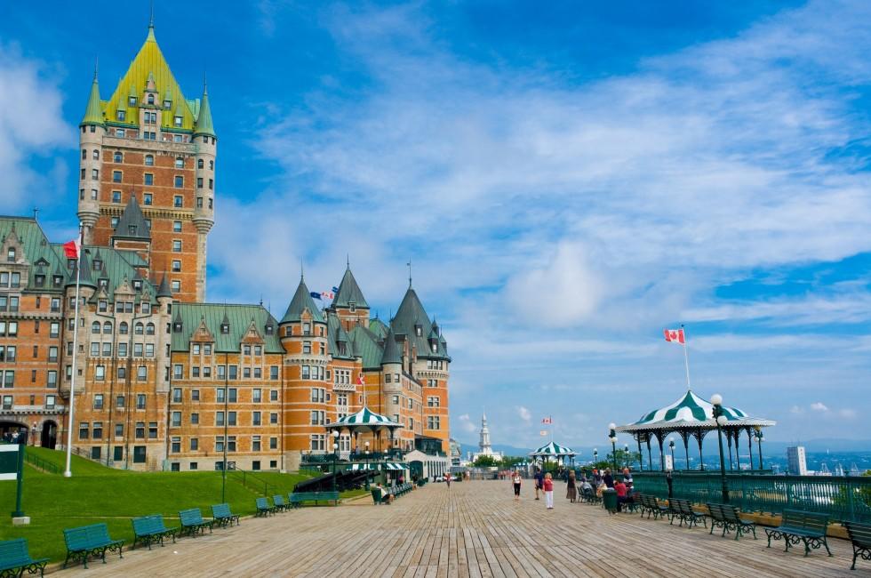 Chateau Frontenac, best known landmark of Quebec, Canada