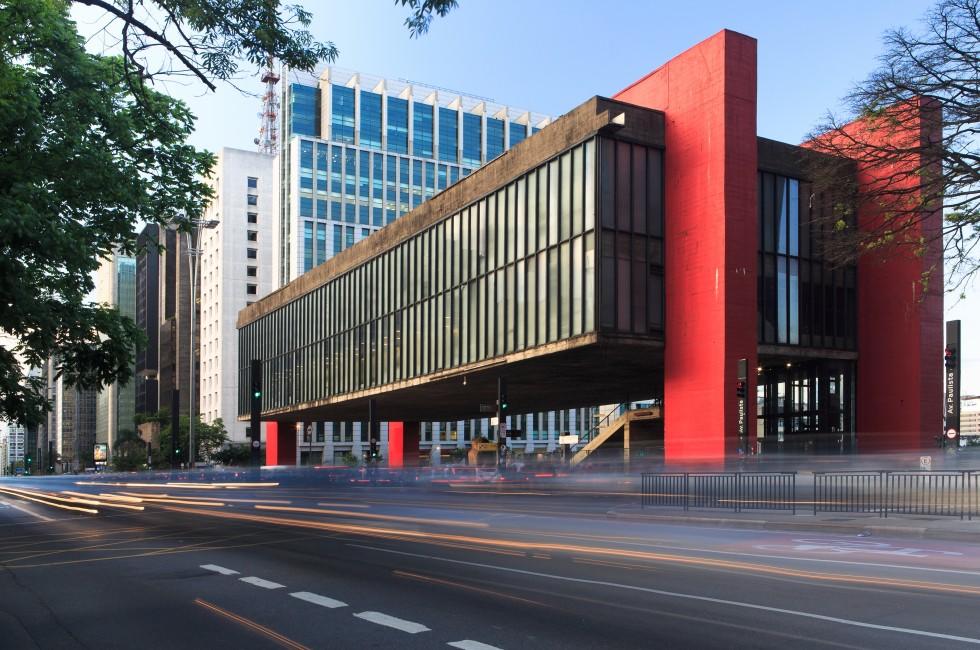 Sao Paulo - NOVEMBER 11: The Sao Paulo Museum of Art (in Portuguese, Museu de Arte de Sao Paulo, or MASP) located on Paulista Avenue in the city of Sao Paulo, Brazil, on November 11, 2013.; 