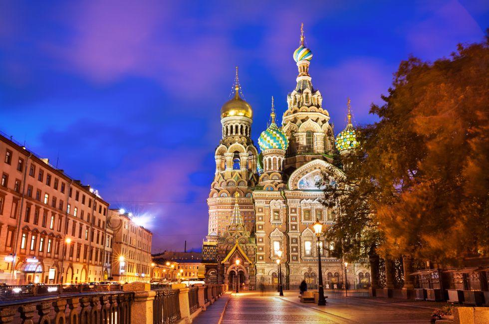 Church of the Resurrection of Christ (Saviour on Spilled Blood), evening, St. Petersburg, Russia; Shutterstock ID 165796685; Project/Title: St. Petersburg app; Downloader: Melanie Marin