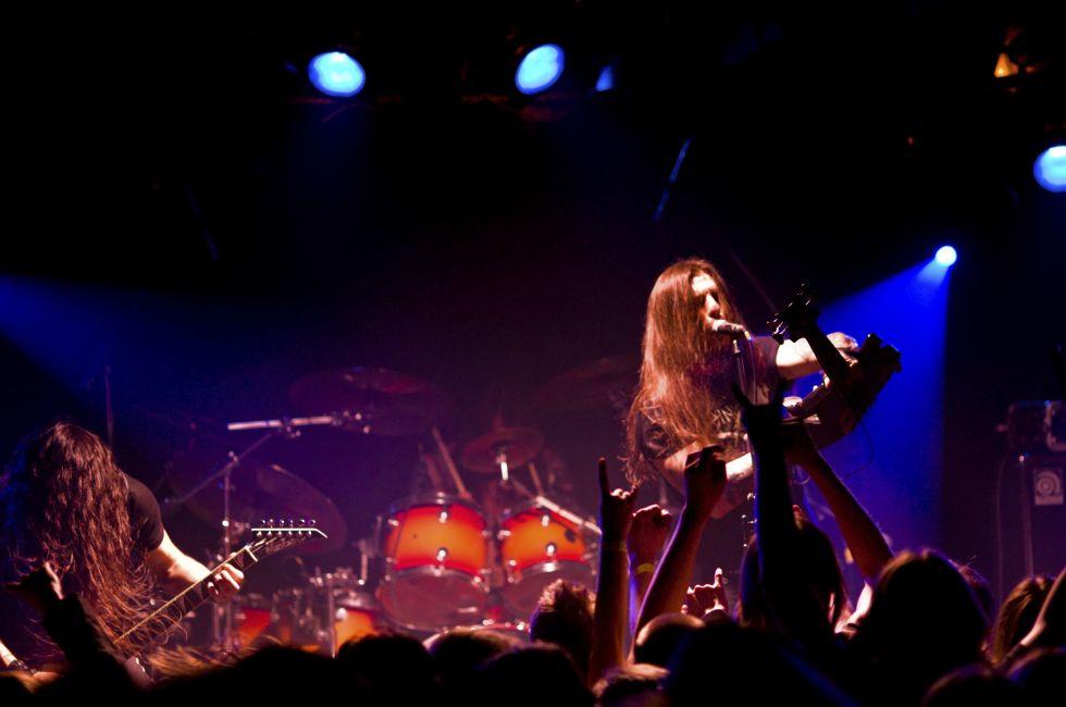 ST PETERSBURG, RUSSIA - APRIL 07 2009: "Septic Flesh," a death metal band, performing in St. Petersburg, Russia, on April 7, 2009.; Shutterstock ID 28767790; Project/Title: Moscow ebook