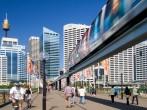 Sydney street view with Monorail and the Sydney Tower; Shutterstock ID 13301665; Project/Title: Fodors; Downloader: Melanie Marin