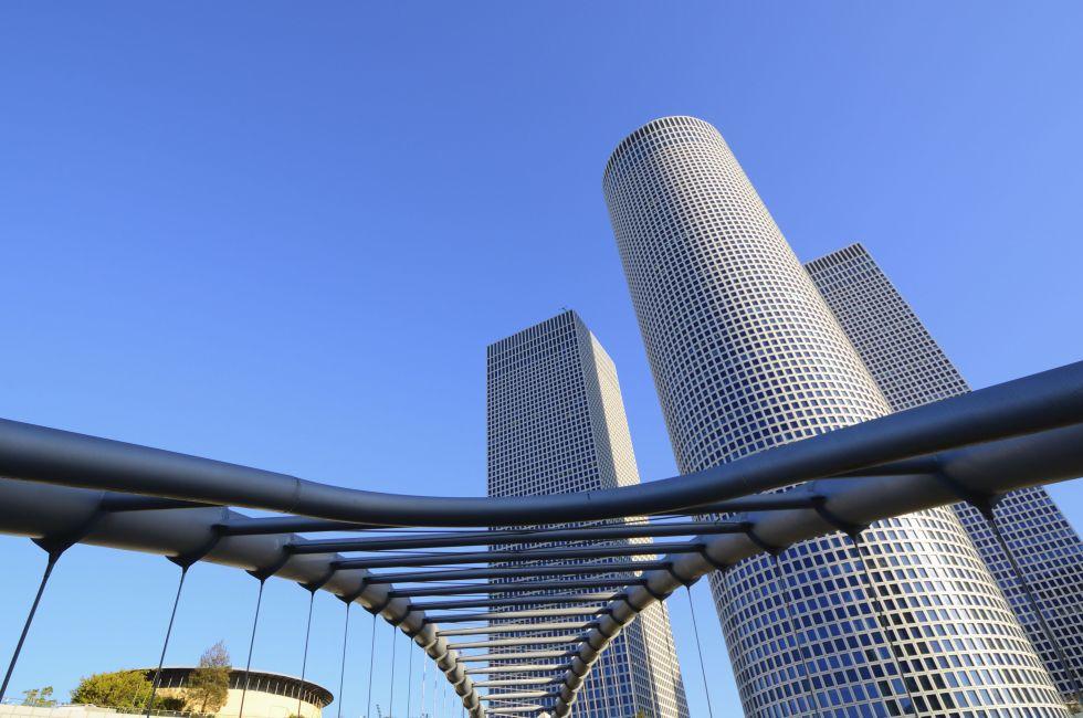 TEL AVIV - FEBRUARY 21: Azrieli Center February 21, 2012 in Tel Aviv, IL. At  187m, the round building is the tallest in Tel Aviv.