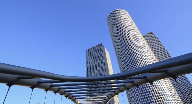 TEL AVIV - FEBRUARY 21: Azrieli Center February 21, 2012 in Tel Aviv, IL. At  187m, the round building is the tallest in Tel Aviv.