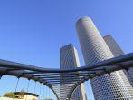 TEL AVIV - FEBRUARY 21: Azrieli Center February 21, 2012 in Tel Aviv, IL. At  187m, the round building is the tallest in Tel Aviv.