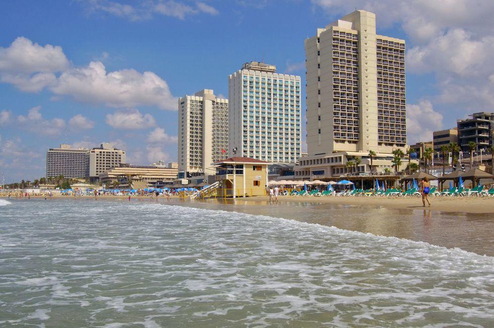 View of Tel-Aviv seashore; 