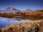 Grand Teton Mountains from Oxbow Bend.