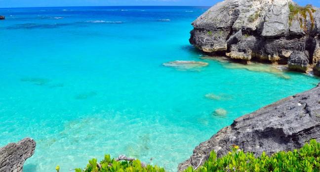 Beautiful Bermuda Beach and Rocks.