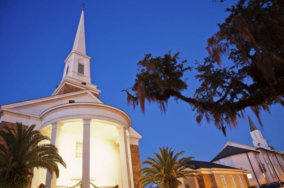 Churches in downtown of Tallahassee, Florida; 