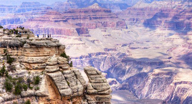 Grand View Point overlook, in Grand Canyon.
