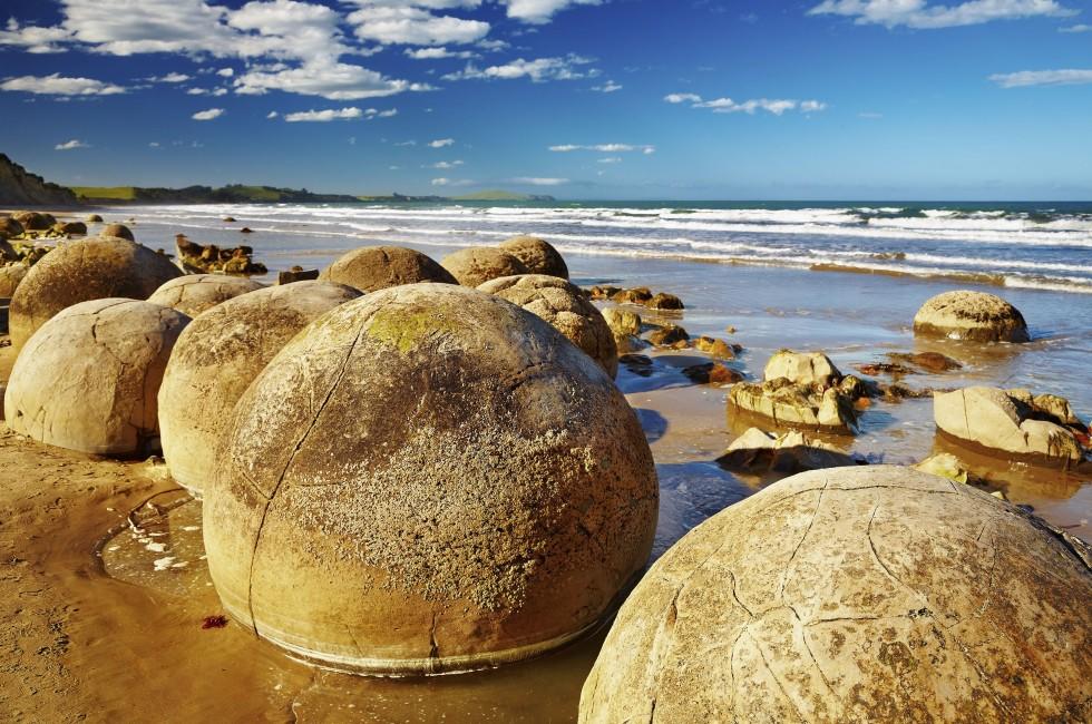 Famous Moeraki Boulders, South Island, New Zealand; 