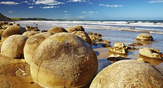 Famous Moeraki Boulders, South Island, New Zealand; 