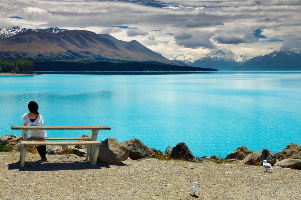 Lake Pukaki and Mount Cook, Southern Alps, 