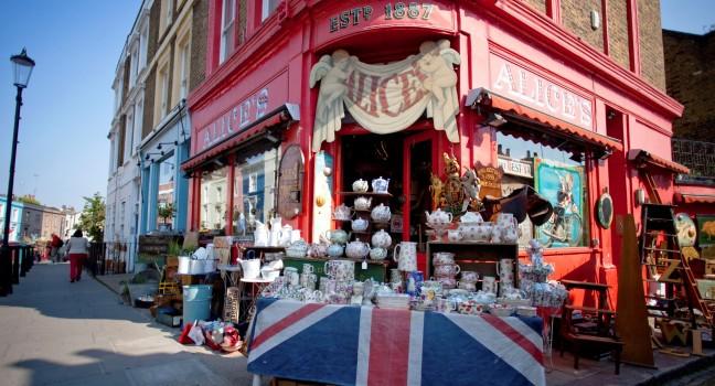 Portobello Road Market, Notting Hill and Bayswater, London, England.