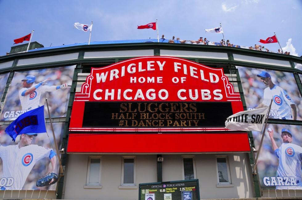CHICAGO,IL - MAY 20 : The Wrigley Field Baseball Stadium is Home of the Chicago Cubs since 1916. It can sit 41019. It also hosted The National Hockey League Winter Classic on january 1st, 2009.
