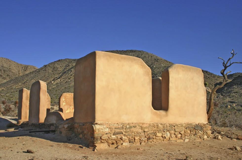 Adobe ruins of Ryan Ranch under a clear blue sky at Joshua Tree National Park, California; Shutterstock ID 26575810; Project/Title: Photo Database Top 200; Downloader: Jesse Strauss