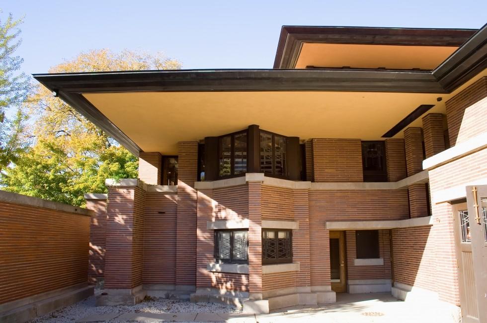 Frank Llloyd Wright's Robie House. Oak Park, Chicago, Illinois.