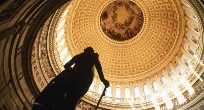 The United States Capitol dome is the massive dome situated above the United States Capitol which reaches upwards to 288 feet (88 m) in height and 96 feet (29 m) in diameter. The dome was designed by Thomas U. Walter, the fourth Architect of the Capitol, a