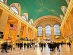 Commuters and shoppers in motion at Grand Central in New York.