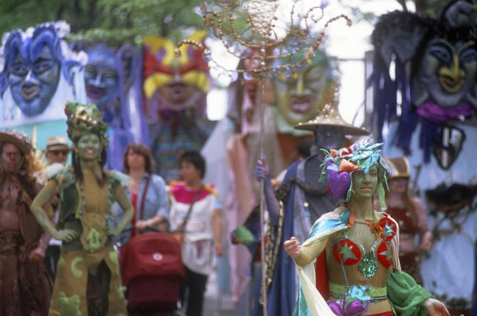 Earth Celebrations, Hudson River Pageant, Giant Puppets, Manhattan, New York