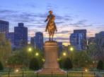 George Washington Equestrian Statue at Public Garden in Boston, Massachusetts.