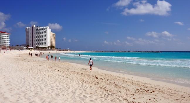 cancun beach. 