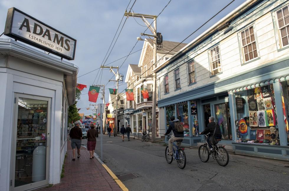 Tranquil scene at Commercial Street on June 18, 2010 in Provincetown. Provincetown was the site of the first landing of Mayflower and is now a major travel destination.