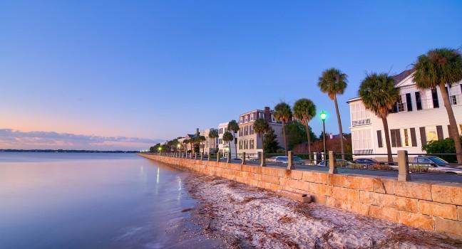The Waterfront in Charleston, SC During a Sunrise.