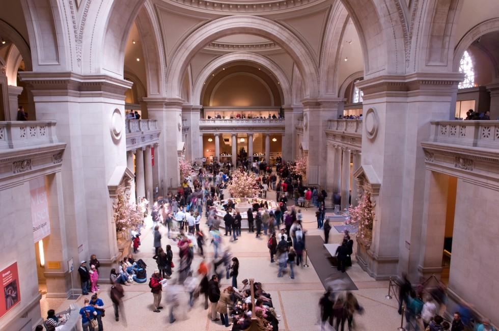 View of the hall of Metropolitan Museum in New York.