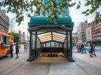 The 6 train subway station at Astor Place in Manhattan on Aug 2, 2013. This 1904 station is one of the original 28 in the system and is a Registered Historic Place.