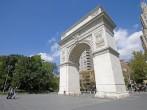 NEW YORK CITY - SEPTEMBER 13: Washington Square Arch built in 1892 to commemorate George Washington centennial inauguration as president, September 13, 2010 in New York, NY.