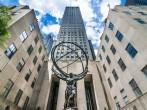 Atlas Statue at Rockefeller Center on December 6, 2012 in New York. The Atlas Statue is a bronze statue in front of Rockefeller Center in midtown Manhattan, New York City.