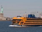 The Staten Island Ferry leaves Manhattan, March 6, 2012 in New York. It has been a municipal service since 1905, and currently carries over 21 million passengers annually.