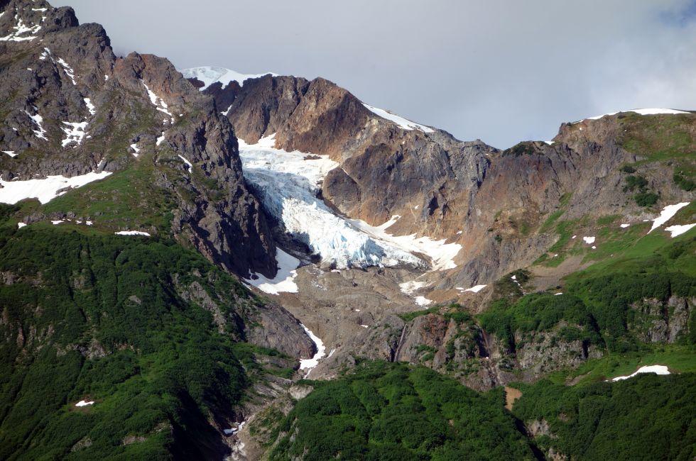 A picture of a glacier taken at hyder alaska.