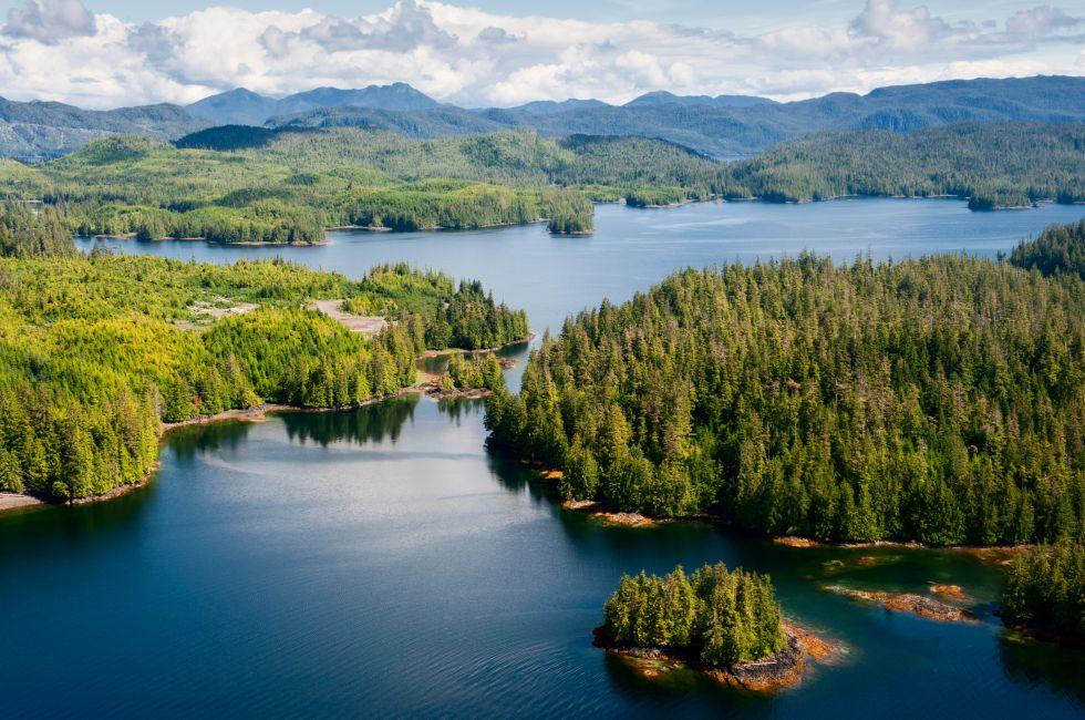 Alaska Prince of Wales island aerial view from floatplane.