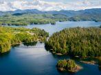 Alaska Prince of Wales island aerial view from floatplane.