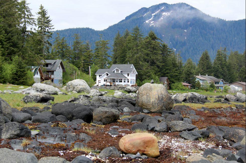 Waterfront Homes at Petersburg Alaska; 