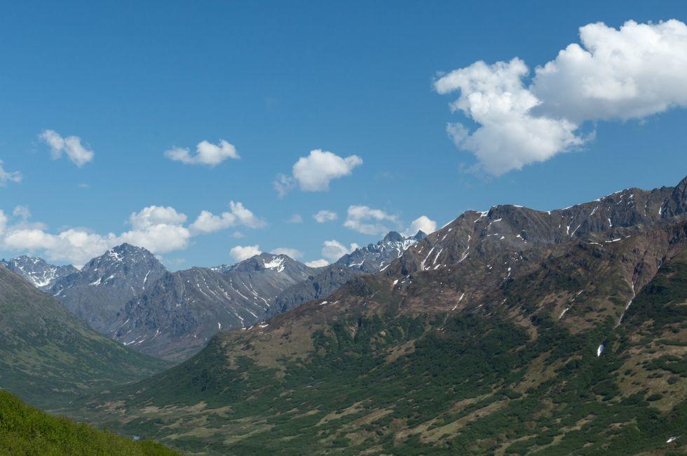 The mountain peaks of Alaska's Mat-Su Valley.