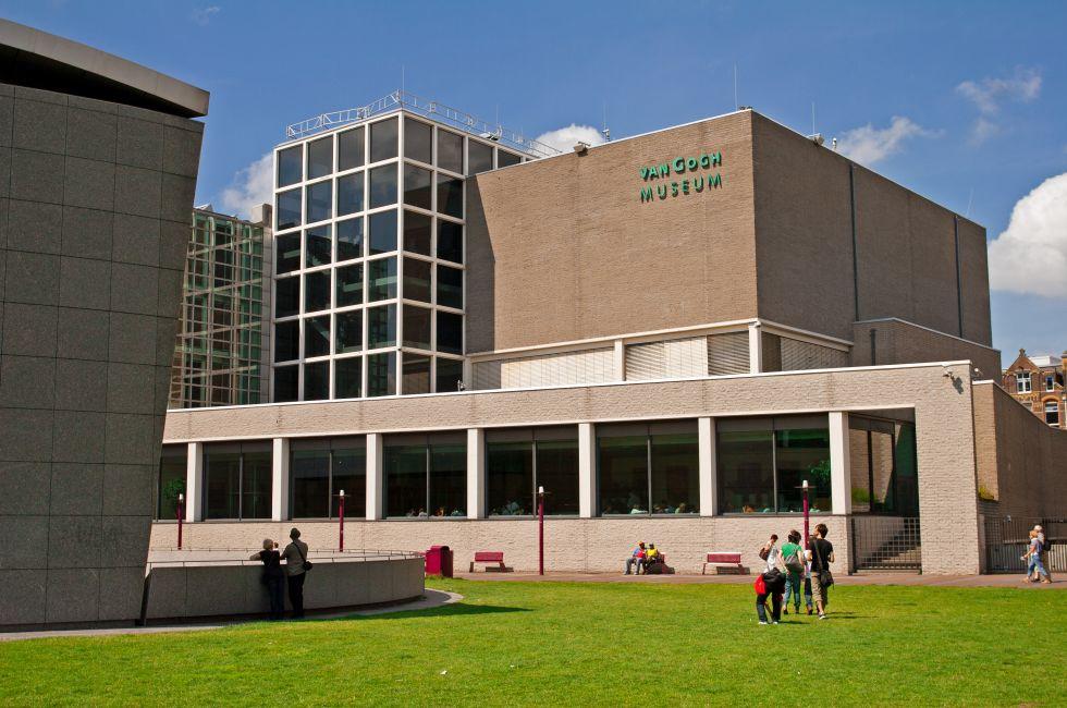 AMSTERDAM, NETHERLANDS - AUG 05: Van Gogh Museum on August 5, 2008 in Amsterdam, Netherlands.  It has the largest collection of Van Gogh's paintings and drawings in the world.
