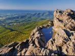 View of the Shenandoah Valley and Blue Ridge Mountains from Little Stony Man Cliffs, Shenandoah National Park, Virginia.