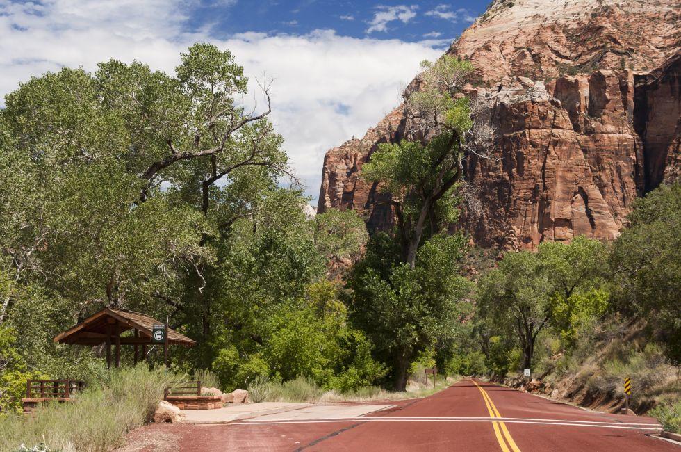 Scenic drive in Zion National Park, Utah
